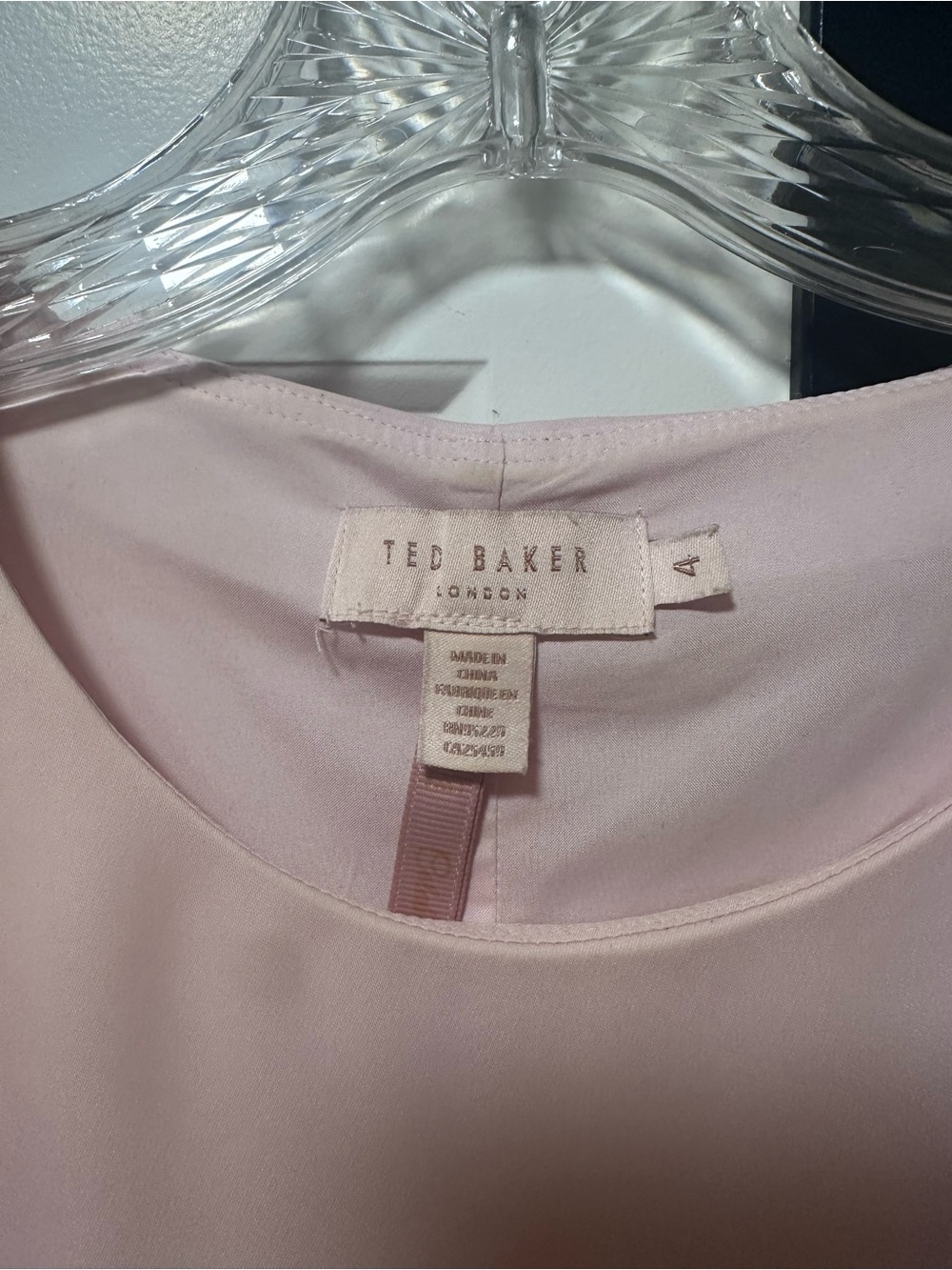 Ted Baker London Pale Pink Floral Hem Shift Dress - Picture 4 of 4